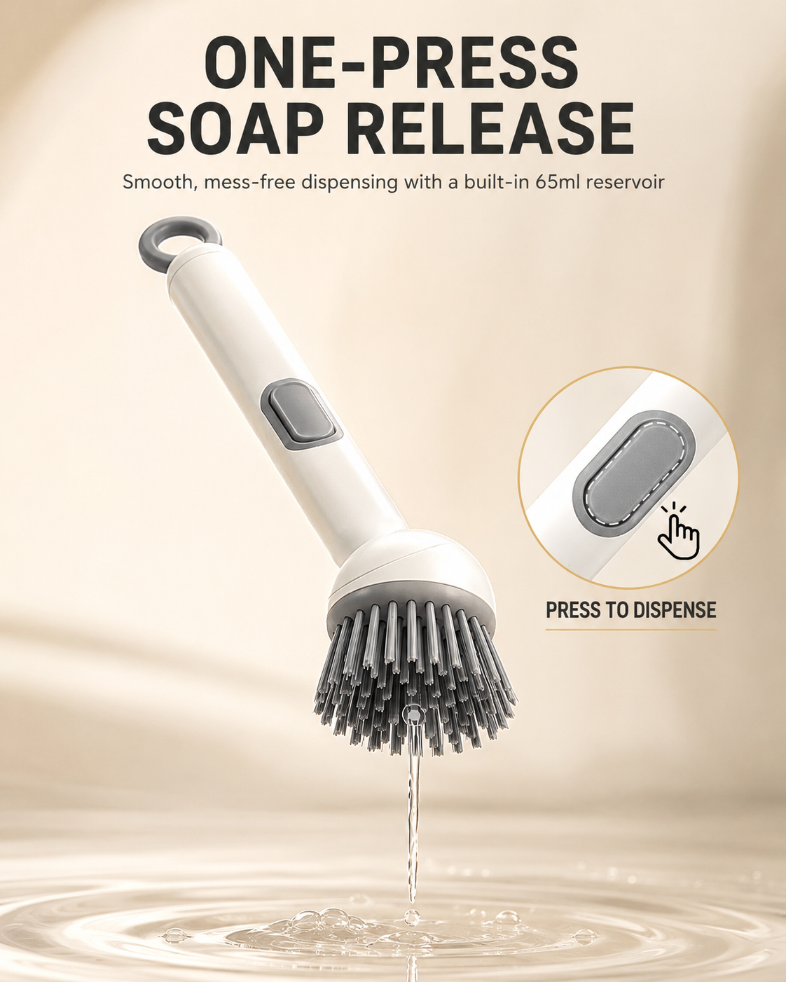 Nurello FlexClean Soap-Dispensing Dish Brush